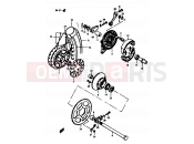 SUZUKI GS250T X (1978) 56 - REAR WHEEL (GS400C,N)