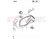 SUZUKI GS425E N (1982) 50 - FUEL TANK (GS450SD E06, E15, E24, E34)