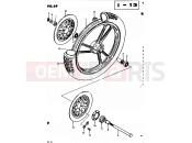 SUZUKI GS425E N (1982) 69 - FRONT WHEEL (MODEL D E34)