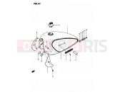 SUZUKI GS450L T (1996) 45 - FUEL TANK (MODEL X)