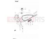 SUZUKI GS450L X (1999) 46 - FUEL TANK (MODEL X : E22, E25)