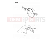 SUZUKI GS450E Z (1982) 58 - HEADLAMP HOUSING - FRONT FENDER