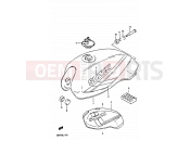 SUZUKI GS450S / GS450E  / GS450EU  / GS450SU J (1988) 36 - FUEL TANK (MODEL H/J)