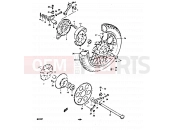 SUZUKI GS550D T (1996) 69 - REAR WHEEL (SPOKE WHEELS)