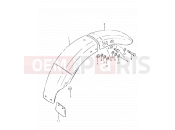 SUZUKI GS550L T (1996) 59 - REAR FENDER