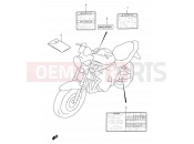 SUZUKI GSF1200 / GSF1200S / GSF1200SA W (1998) Bandit 43 - LABEL (MODEL T/V/W/X)