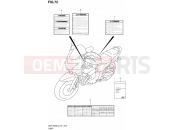 SUZUKI GSF1250S L2 (2012) Bandit (E24) 72 - LABEL (GSF1250SL2 E21)