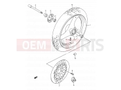 SUZUKI GSF400 M (1991) Bandit (E03,E28,E33) 41 - FRONT WHEEL