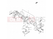 SUZUKI GSF400 P (1993) Bandit (E03,E28,E33) 51A - REAR CALIPER (MODEL P)