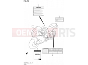 SUZUKI GSX-R600 L4 (2014) (E21) 74 - LABEL (GSX-R600UFL4 E21)