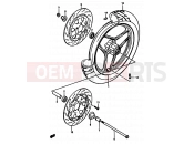 SUZUKI GSX-R750 F (1985) 51 - FRONT WHEEL (MODEL F/G)