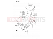 SUZUKI GSX1100F K (1989) (E02) 33A - FUEL TANK (MODEL K)