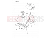 SUZUKI GSX1100F M (1991) (E02) 33B - FUEL TANK (MODEL L/M)