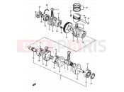 SUZUKI GSX1100E / GSX1100ES / GSX1100EF / GS1150EF G (1986) 9 - CRANKSHAFT