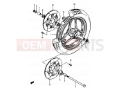 SUZUKI GSX1100E / GSX1100ES / GSX1100EF / GS1150EF G (1986) 58 - FRONT WHEEL (MODEL F/G)