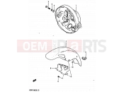 SUZUKI GSX1100X D (1983) 70 - HEADLAMP HOUSING - FRONT FENDER
