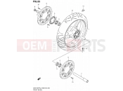 SUZUKI GSX1250FA L0 (2010) Bandit (E03,E28,E33) 55 - FRONT WHEEL