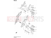 SUZUKI GSX1250FA L2 (2012) Bandit (E03,E28,E33) 43 - FOOTREST