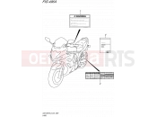 SUZUKI GSX1250FA L5 (2015) Bandit (E24) 496A - LABEL