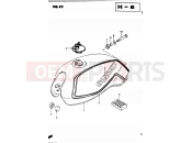 SUZUKI GSX250 / GSX250E / GSX250S / GSX250ES Z (1982) 52 - FUEL TANK (GSX250ESD E02, E04, E06, E18, E24, E34)