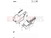 SUZUKI GSX250 / GSX250E / GSX250S / GSX250ES Z (1982) 62 - FRAME COVER (GSX250ESD E02, E04, E06, E18, E24, E34)