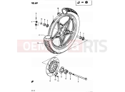 SUZUKI GSX250 / GSX250E / GSX250S / GSX250ES Z (1982) 69 - FRONT WHEEL (MODEL Z)