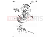 SUZUKI GSX250 / GSX250E / GSX250S / GSX250ES Z (1982) 71 - FRONT WHEEL (GSX250Z/D E24, GSX250SZ E24)