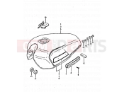 SUZUKI GSX750E T (1996) 45 - FUEL TANK (MODEL T : 24L)