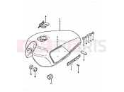 SUZUKI GSX750E T (1996) 47 - FUEL TANK (MODEL X : 24L)