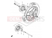 SUZUKI GSX750ES / GSX750EF / GSX750E E (1984) 58 - FRONT WHEEL (GSX750ESD E06, E24, E27 F.NO.110576~)