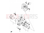SUZUKI GSX750ES / GSX750EF / GSX750E F (1985) 53 - FRONT CALIPERS (E24)