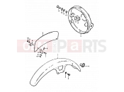 SUZUKI GT250 N (1992) 63 - FRONT FENDER - HEADLAMP HOUSING
