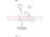 SUZUKI LS650 L2 (2012) Savage 47 - WARNING LABEL (LS650L2 E03)