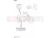 SUZUKI LS650 L4 (2014) Savage 47 - LABEL (LS650L4 E03)