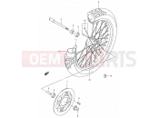 SUZUKI LS650P K4 (2004) Savage (E03,E28,E33) 43 - FRONT WHEEL