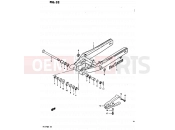 SUZUKI PE175 Z (1982) 32 - REAR SWINGING ARM MODEL Z