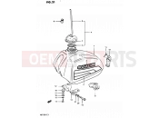 SUZUKI PE175 D (1983) 21 - FUEL TANK MODEL D