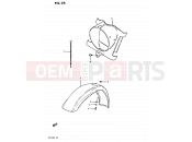 SUZUKI PE175 E (1984) 24 - FRONT FENDER -HEADLAMP HOUSING