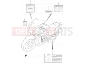 SUZUKI RF900R T (1996) (E02,E04,E18,E22,E24,E25,E34,E37,E39) 48A - LABEL (MODEL T/V/W)