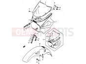 SUZUKI RG50 K (1989) Gamma 37B - HEADLAMP HOUSING - FRONT FENDER (MODEL K)