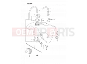 SUZUKI RM125 R (1994) (E02,E04,E24) 19A - FUEL TANK (MODEL P/R/S)