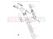 SUZUKI RM125 K2 (2002) (E03,E28,E33) 34 - REAR SHOCK ABSORBER (MODEL K1/K2)