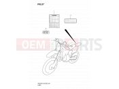 SUZUKI RM125 K7 (2007) (E03,E28,E33) 27 - LABEL