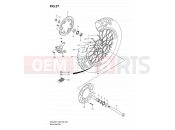 SUZUKI RM125 K7 (2007) (E03,E28,E33) 37 - REAR WHEEL