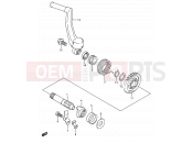 SUZUKI RM125 L (1990) (E03,E28,E33) 13 - KICK STARTER