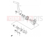 SUZUKI RM125 N (1992) (E03,E28,E33) 13 - KICK STARTER