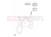 SUZUKI RM125 P (1993) (E03,E28,E33) 37 - LABEL
