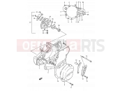 SUZUKI RM250 L (1990) (E03,E28,E33) 4 - CRANKCASE COVER- WATER PUMP (MODEL K)