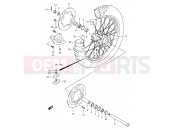 SUZUKI RM250 W (1998) (E02) 36 - REAR WHEEL (MODEL T/V/W/X)
