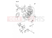 SUZUKI RM80X H (1987) 39 - REAR WHEEL (MODEL G/H/J/K)
